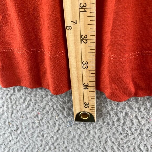 J Jill Top Womens Extra Large Orange Wearever 3/4 Sleeve Stretch Tunic Pullover - Picture 9 of 10